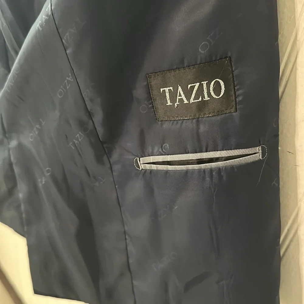 Tazio Navy Blue Jacket Blazer and Vest Like New sz 14